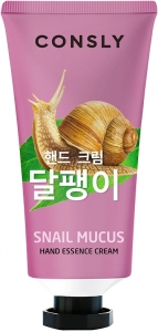 Consly~Антивозрастной крем-сыворотка для рук с муцином улитки~Snail Hand Essence Cream