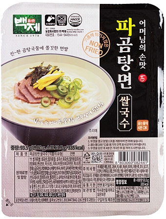 Baekje~Рисовая лапша быстрого приготовления со вкусом супа Комтан~