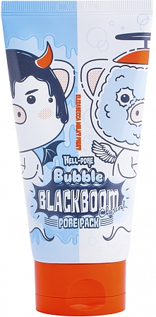 Elizavecca~Черная кислородная маска для очищения пор~Hell-Pore Bubble Blackboom Pore Pack