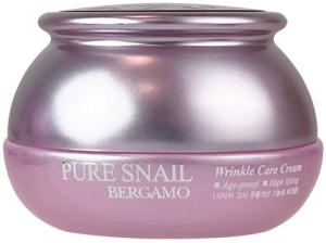 Bergamo~Антивозрастной крем с муцином улитки~Pure Snail Wrinkle Care Cream