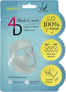 Shary~Маска-бандаж с пептидами для подтяжки и упругости контура лица~4D Mask-Corset