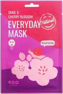 Dearboo~Маска для сияния кожи лица с муцином улитки и экстрактом сакуры~Snail&Cherry Blossom