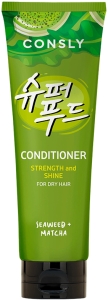 Consly~Укрепляющий кондиционер для поврежденных волос~Seaweed & Matcha