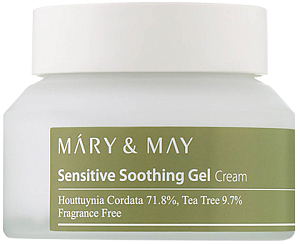 Mary&May~Успокаивающий крем-гель c экстрактом чайного дерева~Sensitive Soothing Gel Blemish Cream