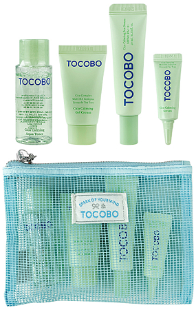 Tocobo~Успокаивающий набор миниатюр с экстрактом центеллы~Cica Calming Travel Kit