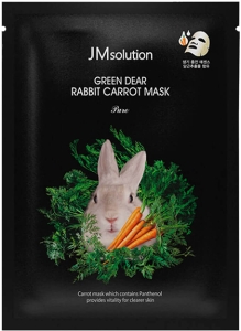 JMSolution~Успокаивающая тканевая маска с экстрактом моркови~Green Dear Rabbit Carrot Mask