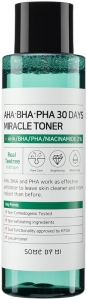 Some By Mi~Очищающий тонер с кислотами для проблемной кожи~AHA-BHA-PHA 30 Days Miracle Toner