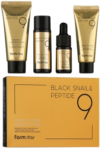 FarmStay~Антивозрастной набор миниатюр с пептидами~Black Snail & Peptide9 Perfect 4 Step Mini