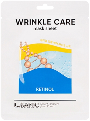 LSanic~Антивозрастная тканевая маска с ретинолом~Retinol Wrinkle Care Mask Sheet