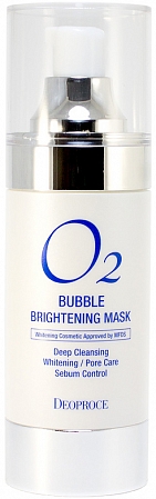 Deoproce~Очищающая кислородная маска с осветляющим эффектом~O2 Bubble Brightening Mask