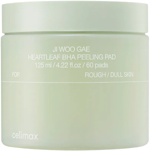 Celimax~Тонизирующие пилинг-пэды с BHA-кислотой~Ji Woo Gae Heartleaf BHA Peeling Pad