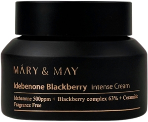 Mary&May~Антивозрастной выравнивающий крем с идебеноном~Idebenone Blackberry Intense Cream