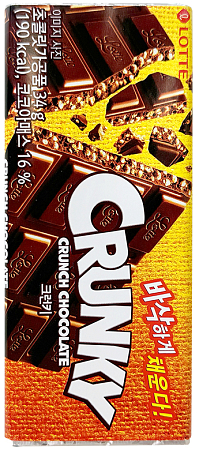 Lotte~Молочный шоколад с воздушным рисом (Корея)~Crunky Сrunch Сhocolate