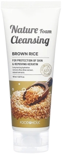 FoodaHolic~Увлажняющая пенка для умывания с экстрактом коричневого риса~Brown Rice Beyond Natural 