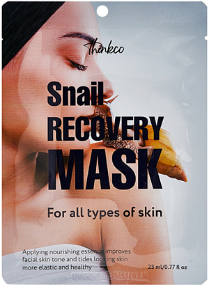 Thinkco~Увлажняющая тканевая маска с муцином улитки~Snail Recovery Mask