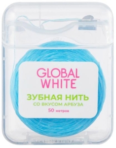 Global White~Очищающая зубная нить со вкусом арбуза