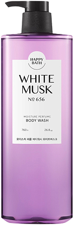 Happy Bath~Увлажняющий гель для душа с ароматом белого мускуса~Perfume Body White Musk