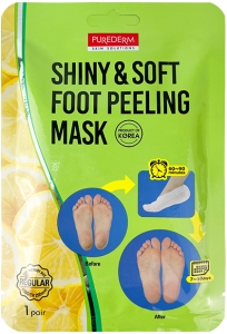 Purederm~Отшелушивающие пилинг-носочки c фруктовыми кислотами~Shiny&Soft Foot Peeling