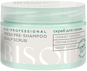 Bisou~Глубокоочищающий скраб для кожи головы с ментолом и маслом мяты~Bio-Professional