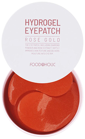 FoodaHolic~Гидрогелевые патчи с золотом и розой~Hydrogel Eye Patch Rose Gold