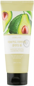 Lebelage~Пенка очищающая с экстрактом авокадо~Natural Cleansing Foam Avocado