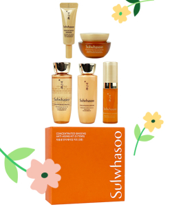 Sulwhasoo~Антивозрастной набор миниатюр с женьшенем~Concentrated Ginseng Anti-Aging Kit