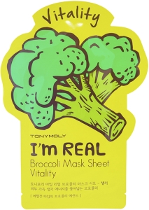 Tony Moly~Успокаивающая тканевая маска с экстрактом брокколи~I’m Real Broccoli Mask Sheet Vitality