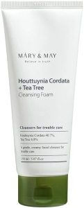 Mary&May~Пенка с чайным деревом для чувствительной кожи~Houttuynia Cordata + Tea Tree Cleansing Foam