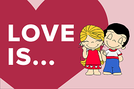 Полная ванна жевательной резинки «Love is..»