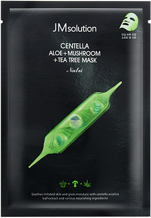 JMSolution~Успокаивающая тканевая маска с центеллой и алоэ~Centella Aloe + Mushroom + Tea Tree