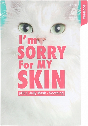 I'm Sorry For My Skin~Успокаивающая тканевая маска с центеллой~pH5.5 Jelly Mask-Soothing