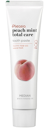 Median~Освежающая зубная паста с персиком~Pleasia Peach Mint Total Care Toothpaste