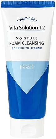 Jigott~Увлажняющая пенка для умывания с витамином В8~Vita Solution 12 Moisture Foam Cleansing