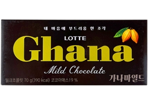 Lotte~Молочный шоколад Гана 19% какао (Япония)~Ghana Mild Chocolate
