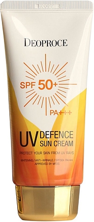 Deoproce~Солнцезащитный крем с улиточным муцином~UV Defence Sun Protector SPF50+ PA+++