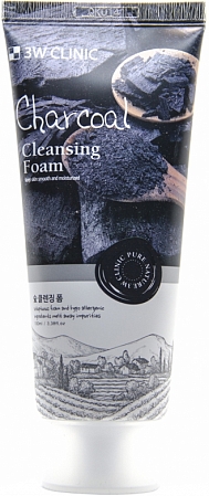 3W Clinic~Пенка для проблемной кожи с углем~Charcoal Cleansing Foam