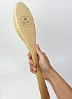 ALOEsmart~Щетка из натурального кактусового волокна для сухого массажа на длинной ручке