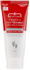 3W Clinic~Лечебный крем для ног~Enrich Foot Cream