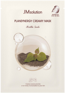 JMSolution~Тканевая маска для сияния кожи с пробиотиками~Plansynergy Creamy Mask Perilla Seeds