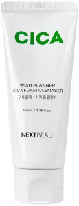 Nextbeau~Успокаивающая пенка для чувствительной кожи с центеллой~Wish Planner Cica Foam 