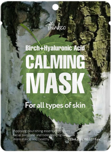 Thinkco~Успокаивающая тканевая маска с экстрактом коры березы~Birch + Hyaluronic Acid Calming Mask