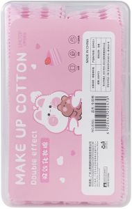 Laneila~Розовые ватные диски в пластиковой коробке~Make Up Cotton Pad