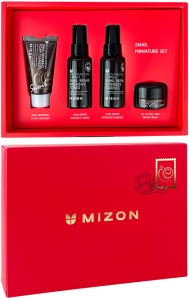 Mizon~Набор миниатюр по уходу за кожей с муцином улитки~Snail Miniature Special Edition Set of Four