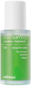 Celimax~Питательная сыворотка с экстрактом нони~Noni Ampoule Calming Radiance