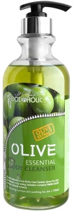 FoodaHolic~Смягчающий гель для душа с экстрактом оливы~Essence Body Cleanser Olive