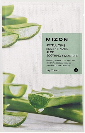 Mizon~Восстанавливающая тканевая маска против отёков~Joyful Time Essence Mask Aloe