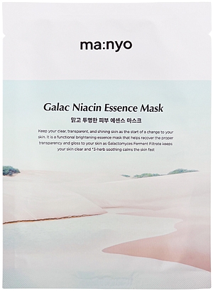 Manyo~Осветляющая тканевая маска с ниацинамидом~Galac Niacin Essence Mask