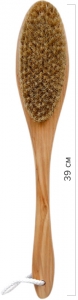 ALOEsmart~Щетка из натурального волокна для сухого массажа на длинной ручке