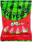 Lotte~Жевательный мармелад со вкусом арбуза (Корея)~Jellycious Watermelon Flavor 
