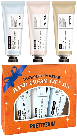 Pretty Skin~Набор с коллагеном, гиалуроновой кислотой и муцином~Romantic Perfume Hand Cream Gift Set